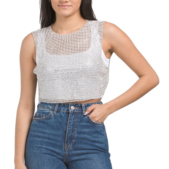 HOUSE OF HARLOW 1960 Rhinestone Vest- NEW - Picture 4 of 9